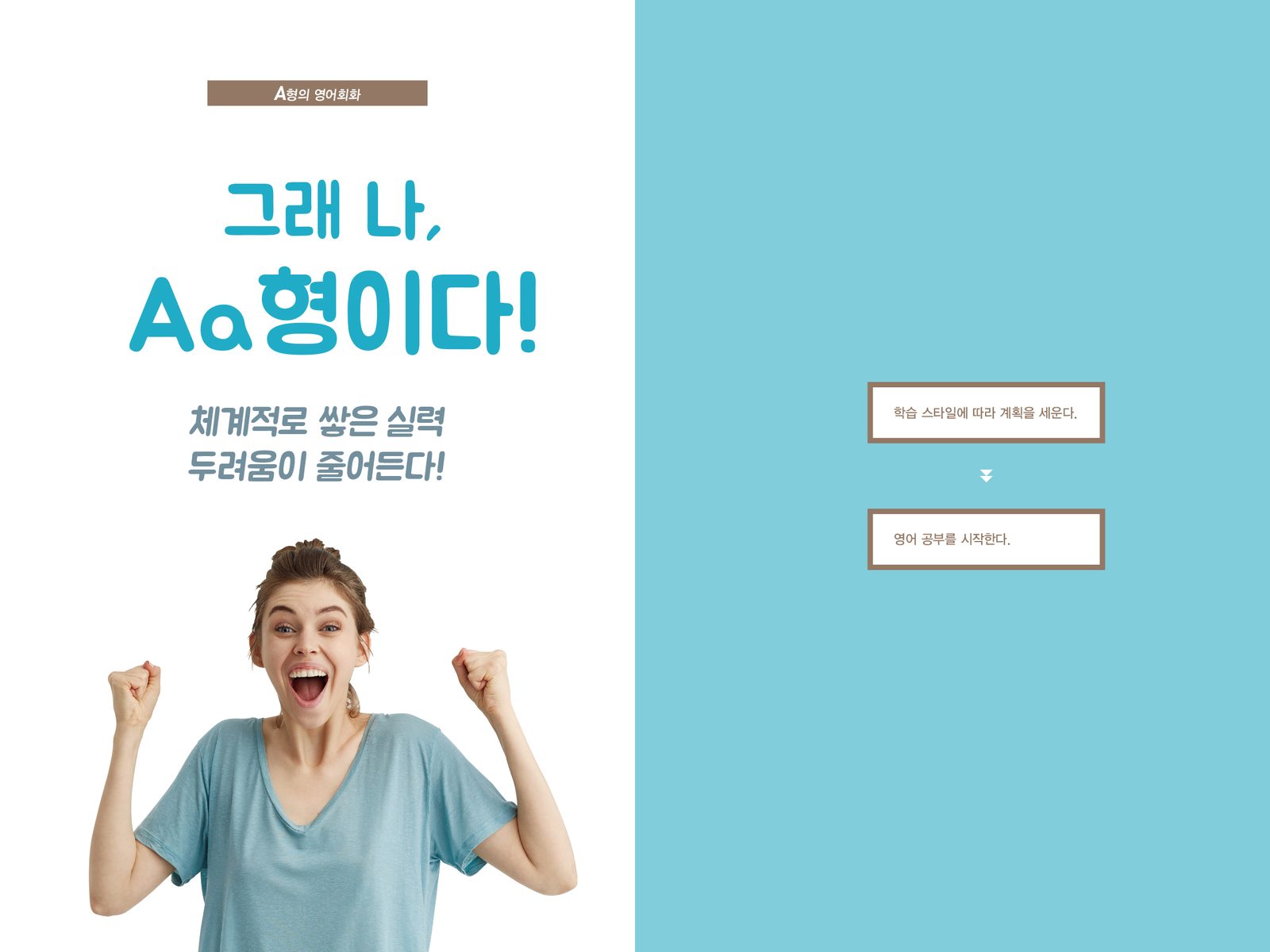 A형의 영어회화 내지 13번째 펼침면 왼쪽 지면 디자인