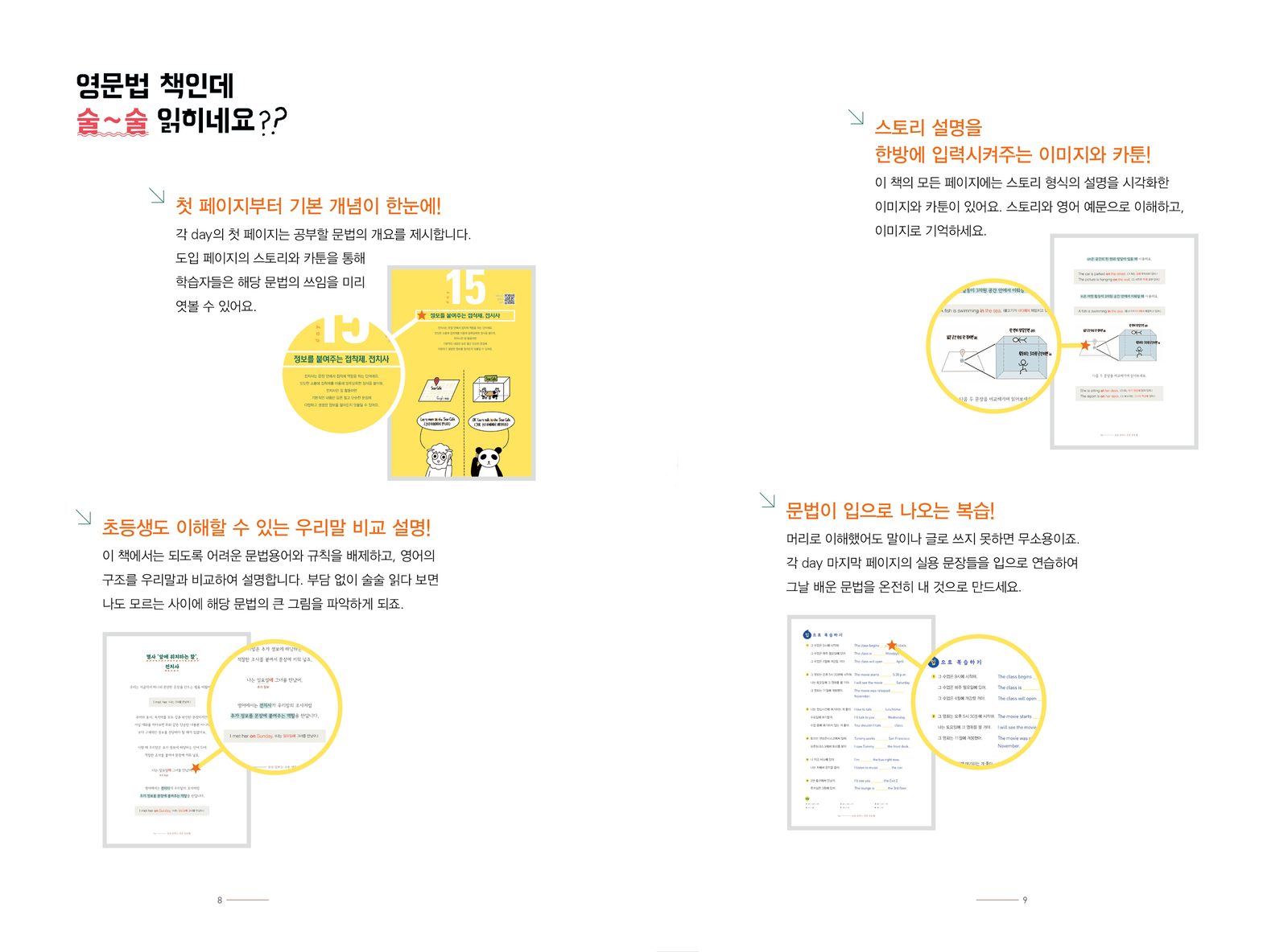 술술 읽히는 쉬운 영문법 내지 1번째 펼침면 왼쪽 지면 디자인