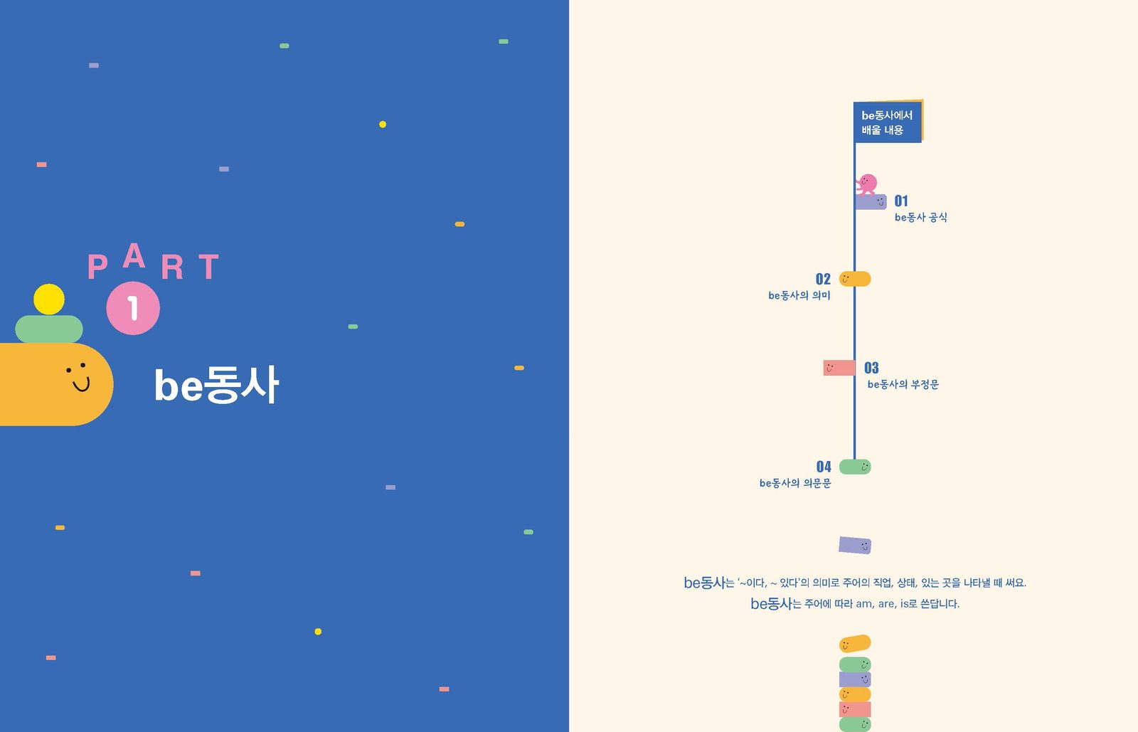 초등영어 문법부터 해결한다 내지 7번째 펼침면 왼쪽 지면 디자인